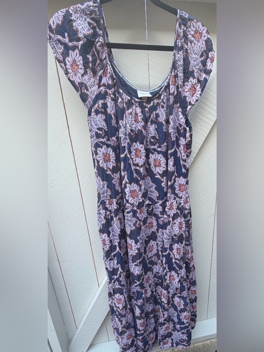 Knox Rose Navy Floral boho dress XL